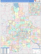 Minneapolis-St. Paul-Bloomington Metro Area Digital Map Color Cast Style